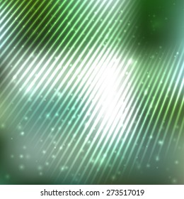 Bright shining with particles on blurred background. Vector illustration for your design