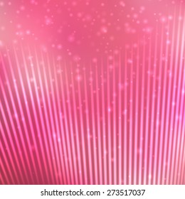 Bright shining with particles on blurred background. Vector illustration for your design