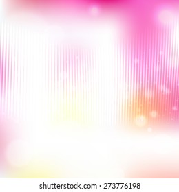 Bright shining with particles on blurred background. Vector illustration for your design