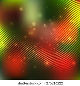 Bright shining with particles on blurred background. Vector illustration for your design
