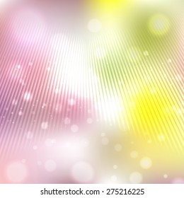 Bright shining with particles on blurred background. Vector illustration for your design