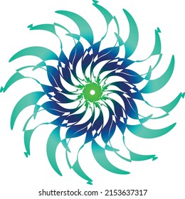 A bright shining star. Abstract vector composition.