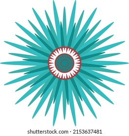 A bright shining star. Abstract vector composition.