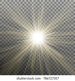 Bright shining star. Bursting explosion. Transparent effect. And also includes EPS 10 vector