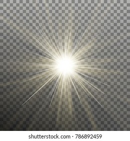 Bright shining star. Bursting explosion. Transparent effect. And also includes EPS 10 vector