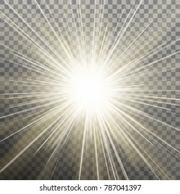 Bright shining star. Bursting explosion. Transparent effect. And also includes EPS 10 vector