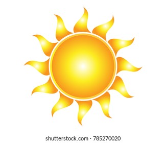 Bright shining sun simple illustration
