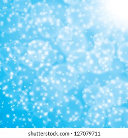 bright shining sun in a sky. Eps10