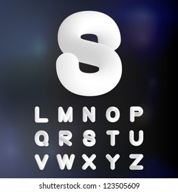 Bright shiny 3d vector letters for your cool unique type text design concept