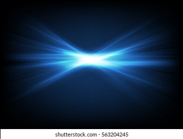 Bright shiny blue glowing laser beams abstract vector backiground