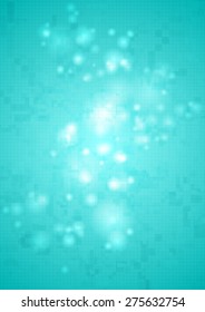 Brillante y brillante fondo tecnológico cyan abstracto. Diseño de vectores