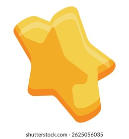 Bright, shiny gold star is gleaming, adding a touch of sparkle and positive energy