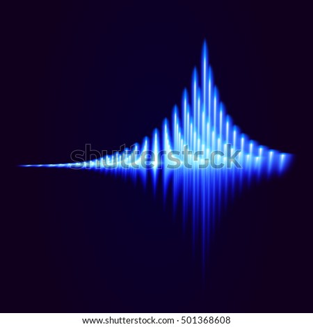Bright shiny music equalizer. Extraterrestrial abstract waves.