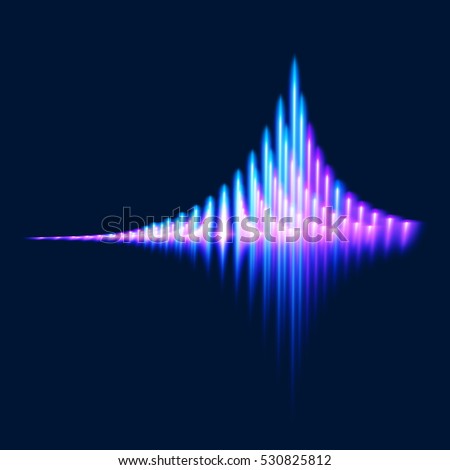 Bright shiny music equalizer. Extraterrestrial abstract waves.