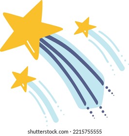 Bright shooting stars great universe outer space illustration