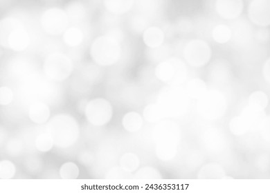 Bright Silver Bokeh Background. Snow Festive Texture. Glister Design. Vector illustration