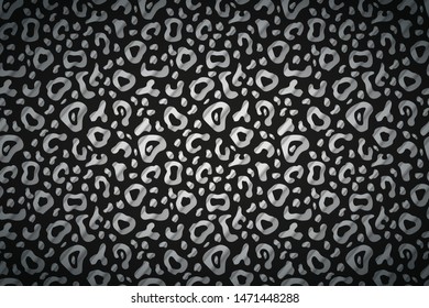 Bright silver leopard skin, wide luxury background