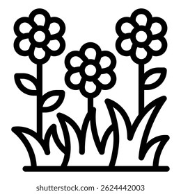 Bright and simple floral illustration suitable for web, nursery decor, or children's content.
