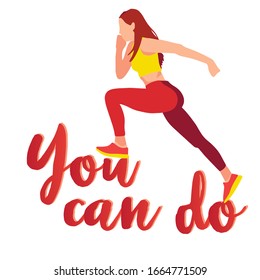 
Bright and simple illustrations of running exercises and time to do sports