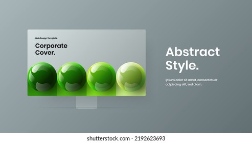 Bright site screen design vector template. Colorful display mockup banner illustration.