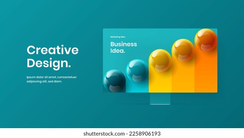 Bright site screen vector design concept. Abstract computer monitor mockup web banner layout.