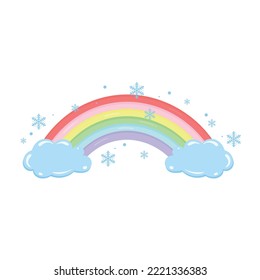bright sky and filled with colorful rainbows