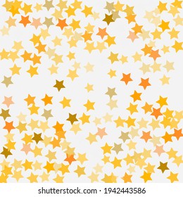 Vector sin soldadura de cielo brillante. Fiesta Navidad Moderna Noche Fondo. Sencillo fondo de diseño moderno de vacaciones. Luminosa Ilustración De La Superficie Del Pastel Naranja Bohemio Blanco Golden Stars.