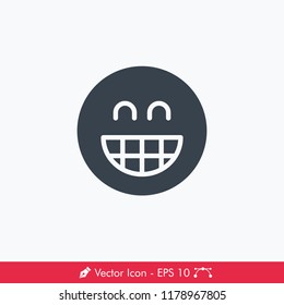 Bright Smile Emoji Emoticon Icon Vector Stock Vector (Royalty Free ...