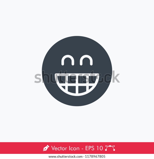 Bright Smile Emoji Emoticon Icon Vector Stock Vector Royalty Free