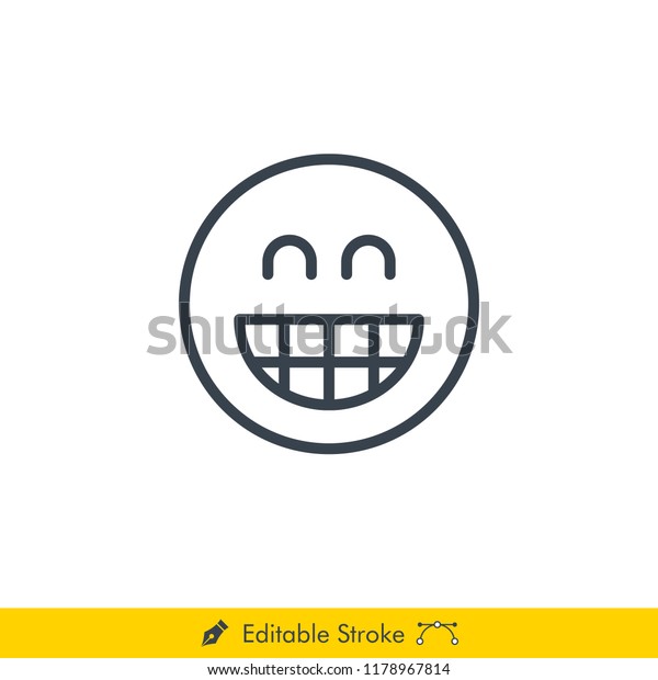 Bright Smile Emoji Emoticon Icon Vector Stock Vector Royalty Free