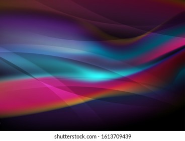 Bright smooth flowing liquid waves abstract background. Vector design