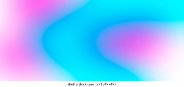 Un fondo abstracto de gradiente brillante y suave que mezcla colores rosados vibrantes, azul cian y blancos en un patrón suave y ondulado.