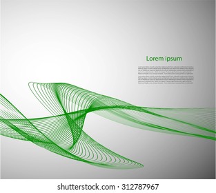 Bright smooth lines on gray background