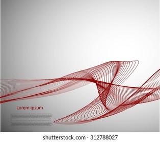 Bright smooth lines on gray background