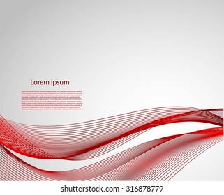 Bright smooth lines on gray background