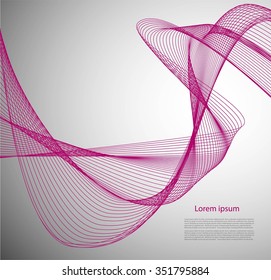 Bright smooth lines on gray background