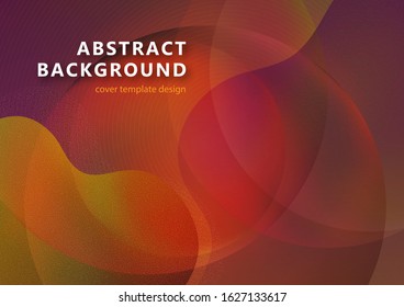 Bright smooth wavy shapes, transparency, many particles. Corporate design template, digital curve, presentation element, banner design. Vector illustration