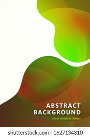 Bright smooth wavy shapes, transparency, many particles. Corporate design template, digital curve, presentation element, banner design. Vector illustration