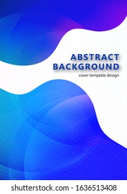 Bright smooth wavy shapes, transparency, many particles. Corporate design template, digital curve, presentation element, banner design. Vector illustration