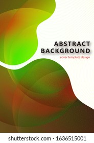 Bright smooth wavy shapes, transparency, many particles. Corporate design template, digital curve, presentation element, banner design. Vector illustration