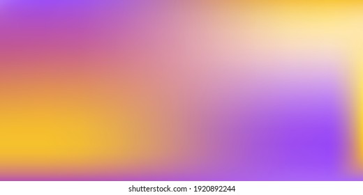 Ilustración de malla de gradiente moderno y suave brillante. Fondo del marco original amarillo pastel vacío. Lavanda Vibrante Blanqueada Suavidad Superficie Fondo. Colores De Agua Púrpura Violeta De Color Rosa, Textura Borrosa.