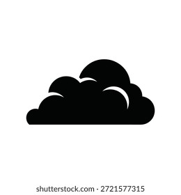 Icono de nube brillante y de bordes suaves con curvas suaves y transparencia limpia para el uso del diseño.