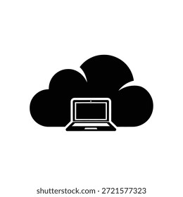 Icono de nube brillante y de bordes suaves con curvas suaves y diseño limpio para uso digital.