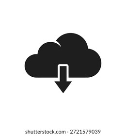 Icono de nube brillante y de bordes suaves con Gradientes suaves para uso de diseño digital.