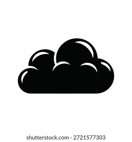 Nube brillante y de bordes suaves con curvas suaves ideal para proyectos de diseño digital.