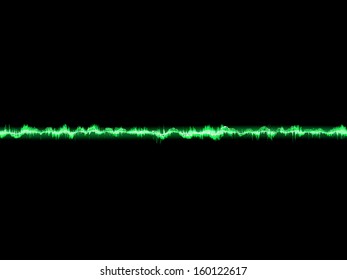 Bright sound wave on a dark green background. EPS 10 vector file included