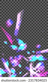 Bright Spark Background Transparent Vector. Shimmer Stardust Card. Blue Year Template. Glow Holiday. Particle Fade Wallpaper.