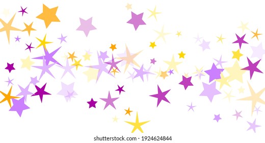 Bright sparkles confetti pattern. Elegant birthday elements flying. Success signs. Stardust illustration.