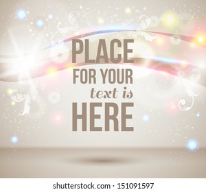 Bright and sparkling background for your design. Abstract background with glitter. Vector image. 