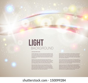 Bright and sparkling background for your presentation. Abstract background with glitter. Vector image.